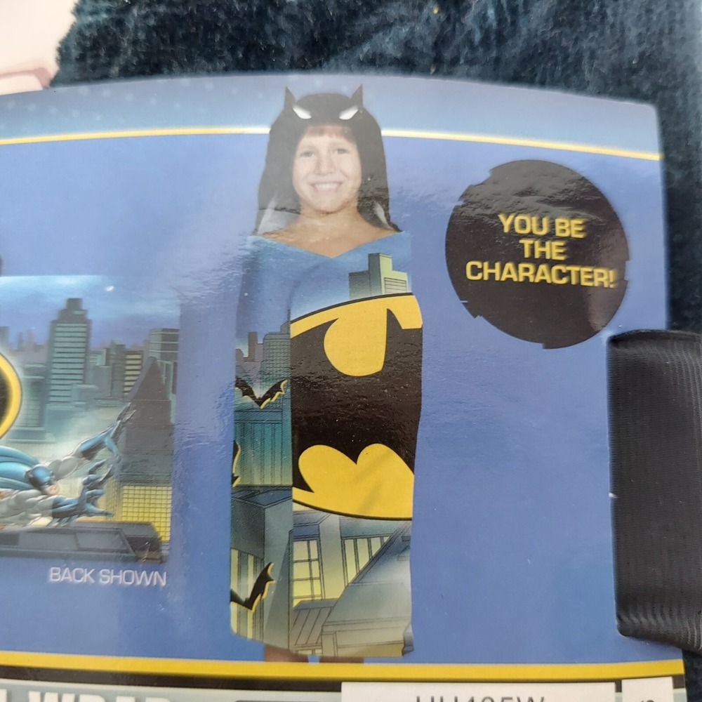 Batman Kids Hooded Towel Wrap 24x50 Black Streetwear Superhero Character Cape